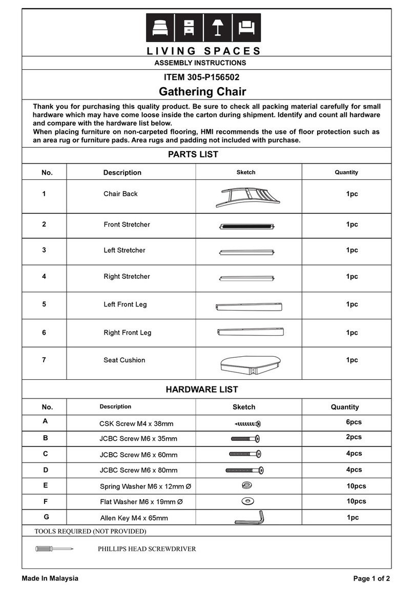 Living Spaces 305-P156502 User manual