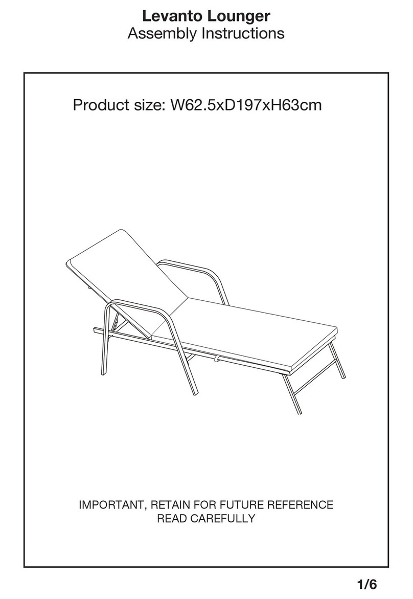 J D Williams Levanto Lounger User manual