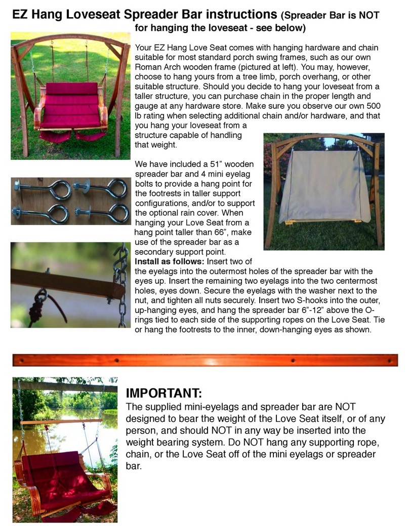EZ Hang Chairs Loveseat Spreader Bar instructions