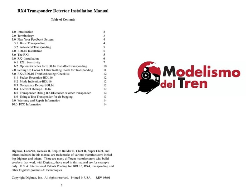 Digitrax RX4 installation manual