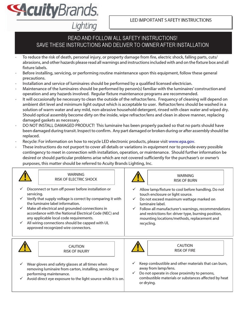 Acuity Brands Lithonia KAXW LED installation instructions Acuity Brands Lithonia KAXW LED installation instructions