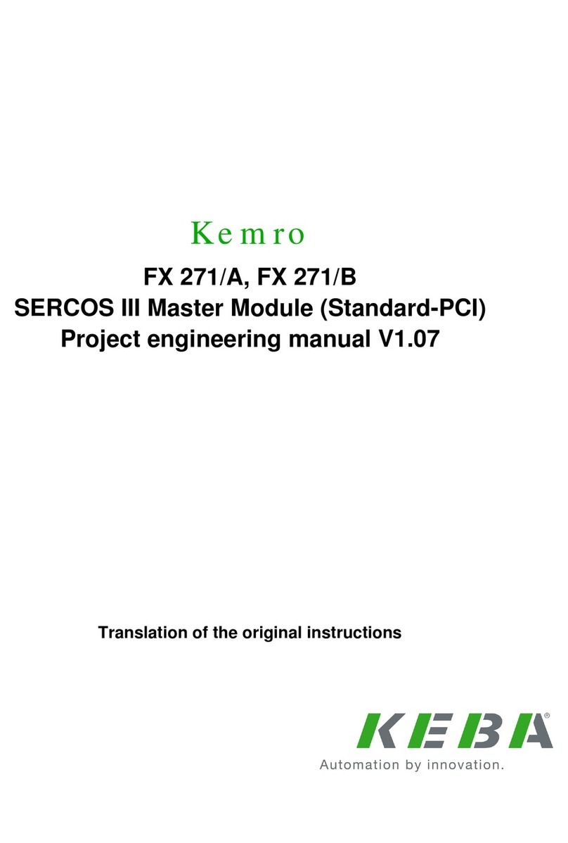 Keba Kemro FX 271/A Project engineering manual