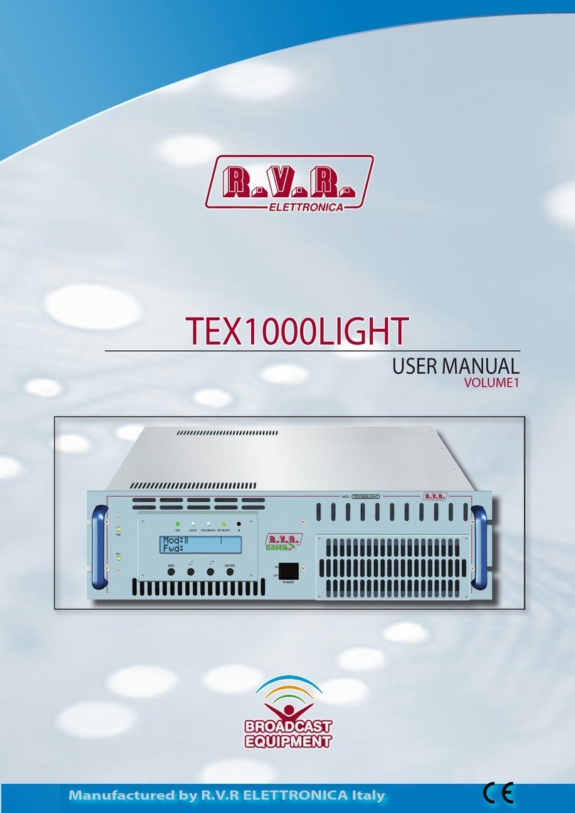 R.V.R. Elettronica TEX1000LIGHT User manual