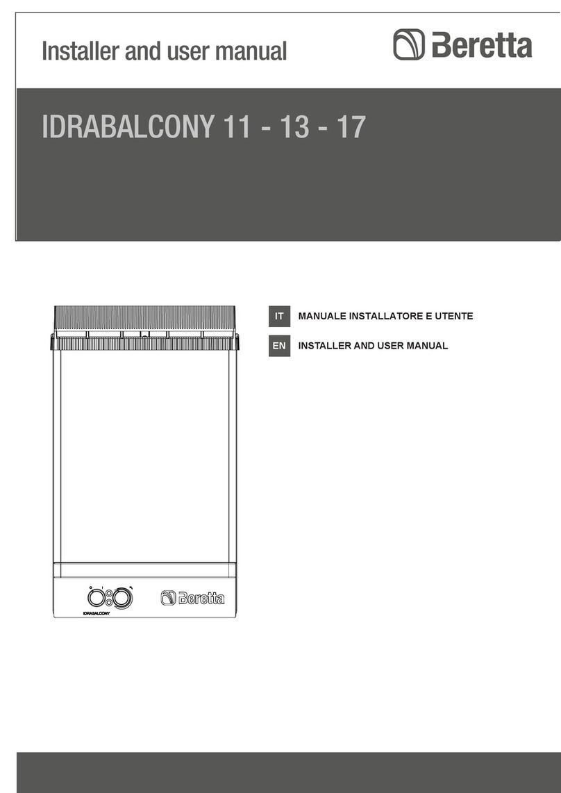 Beretta IDRABALCONY 11 Operation and installation manual