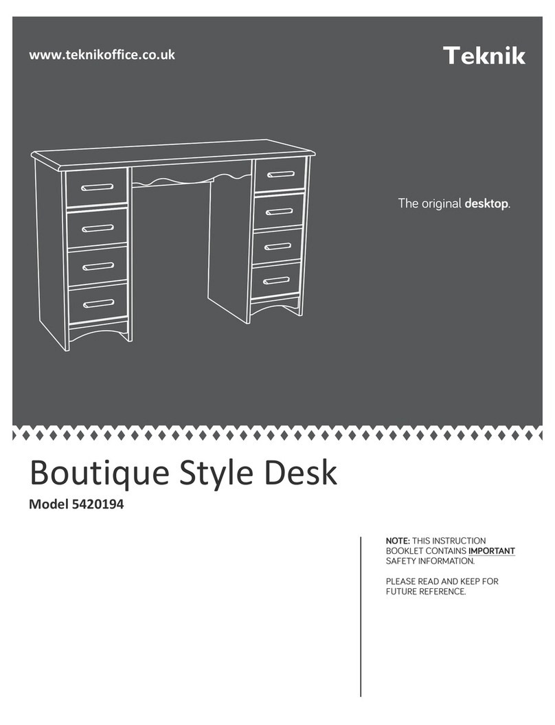 Teknik Boutique Style Desk User manual Teknik Boutique Style Desk User manual