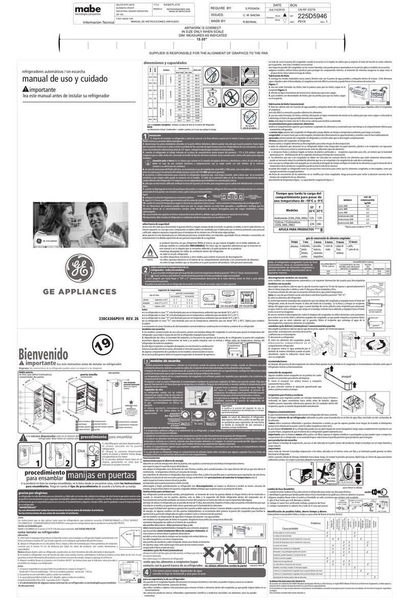 mabe Cycle 320l manual