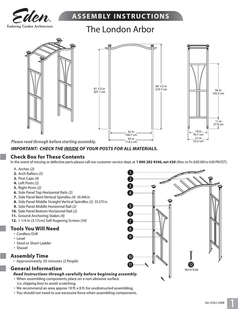 Eden London Arbor Assembly instructions