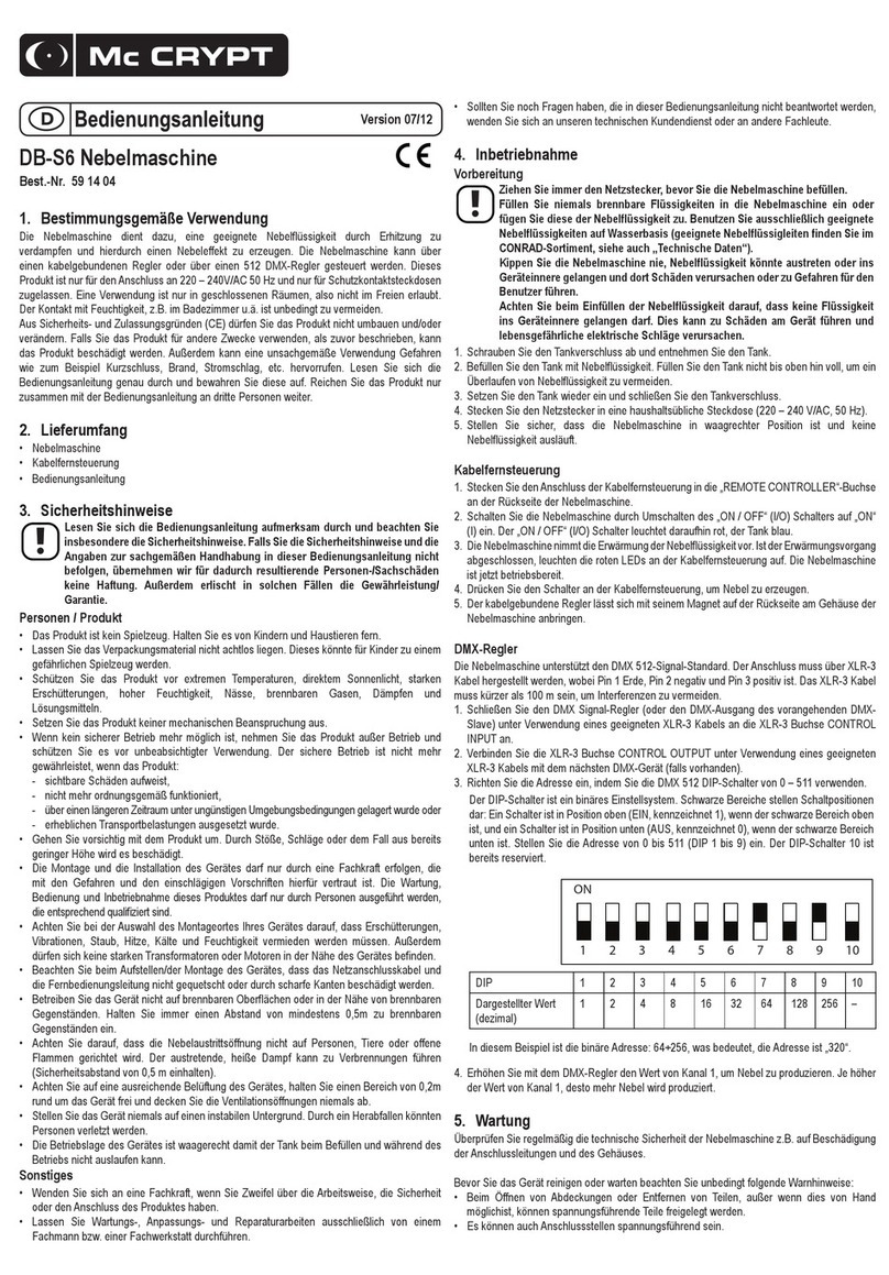 MC Crypt DB-S6 User manual