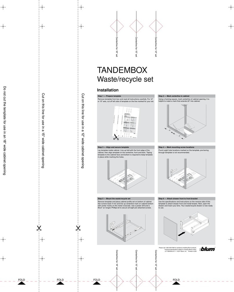 BLUM TANDEMBOX 356M55B7SAB User manual BLUM TANDEMBOX 356M55B7SAB User manual