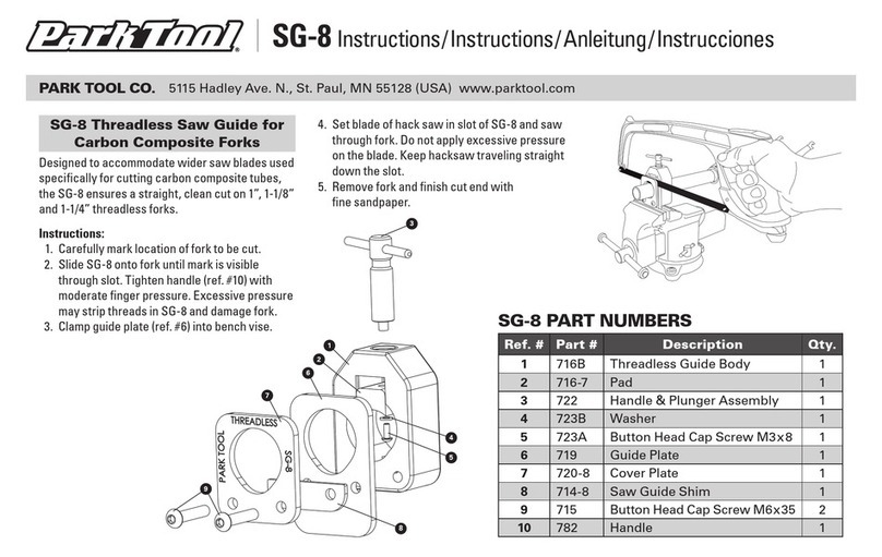 parktool SG-8 instructions