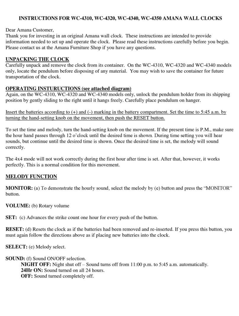 Amana WC-4310 instructions