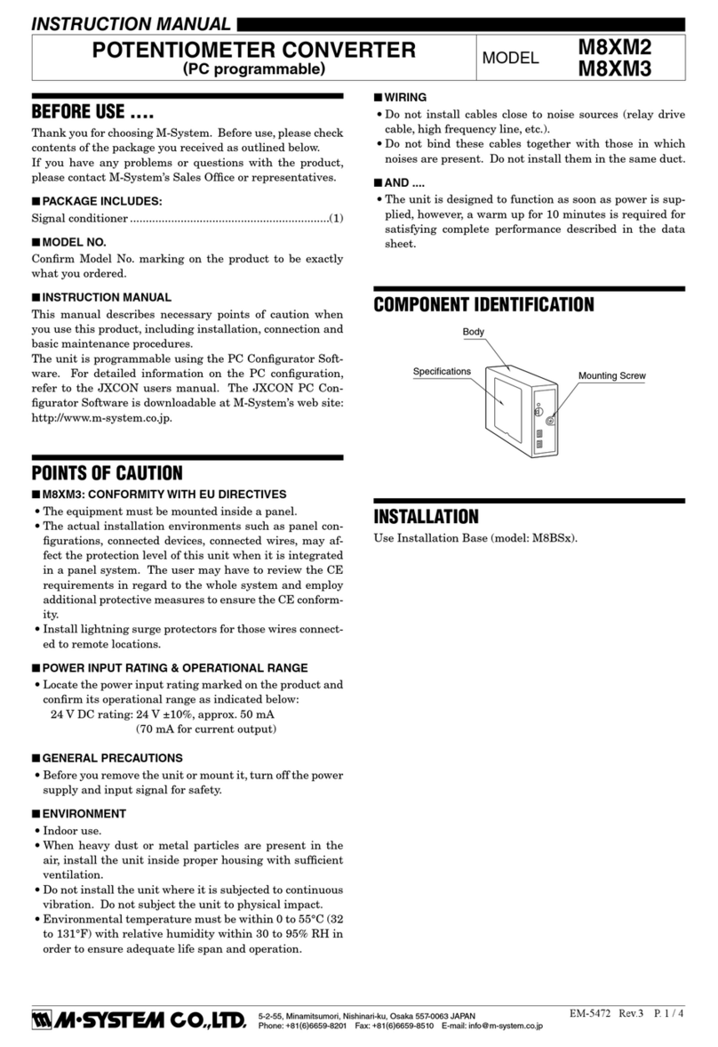 M-system M8XM2 instruction manual