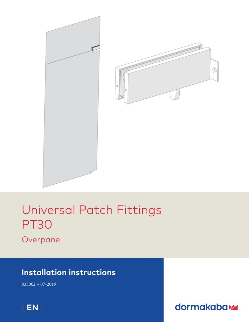 Dormakaba PT30 installation instructions