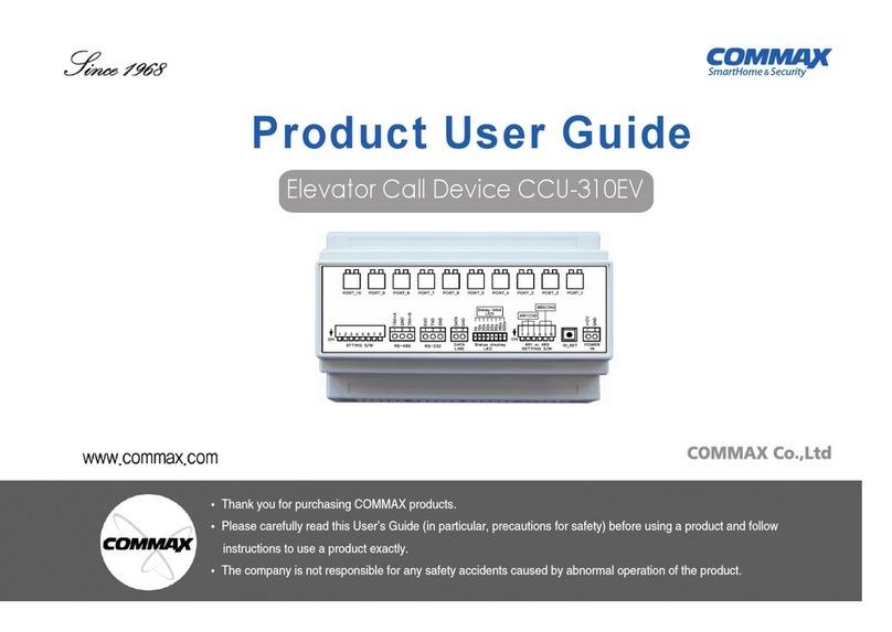 Commax CCU-310EV Product user guide