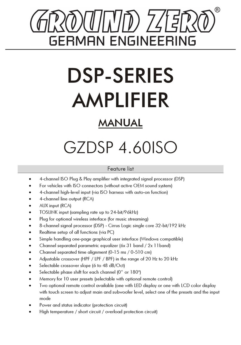 Ground Zero DSP Series User manual