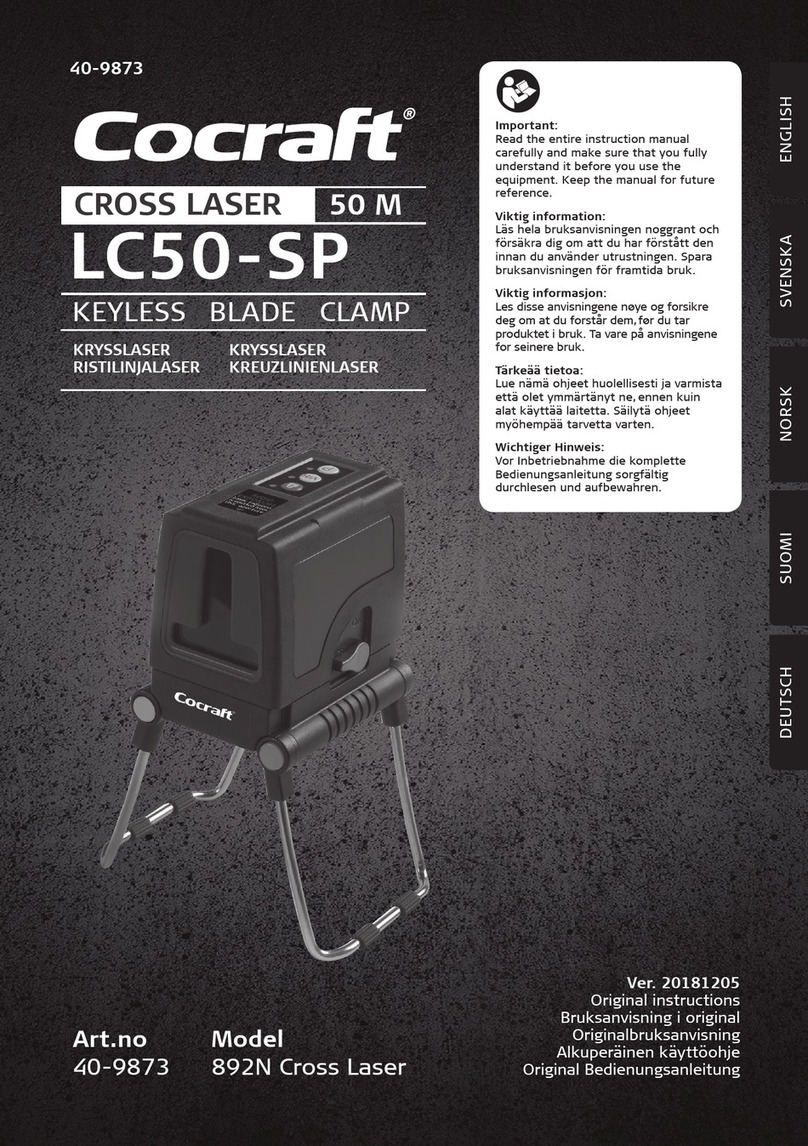 Cocraft CROSS LASER LC50-SP Original instructions