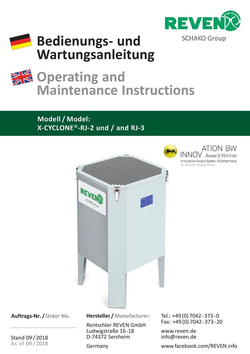 Schako Reven X-CYCLONE-RJ-2 Operating and maintenance instructions
