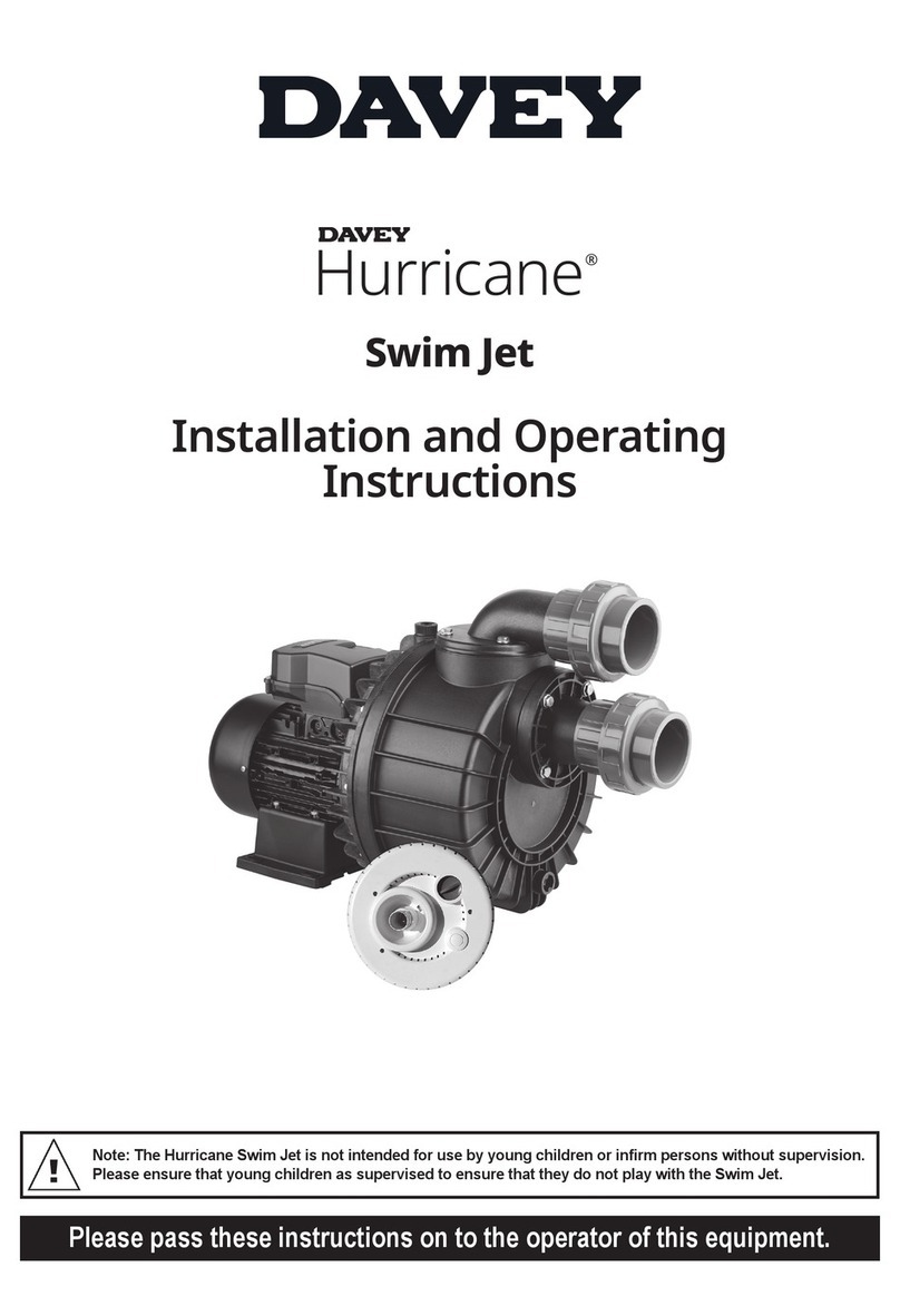 Davey Hurricane Swim Jet Installation and operating instructions Davey Hurricane Swim Jet Installation and operating instructions