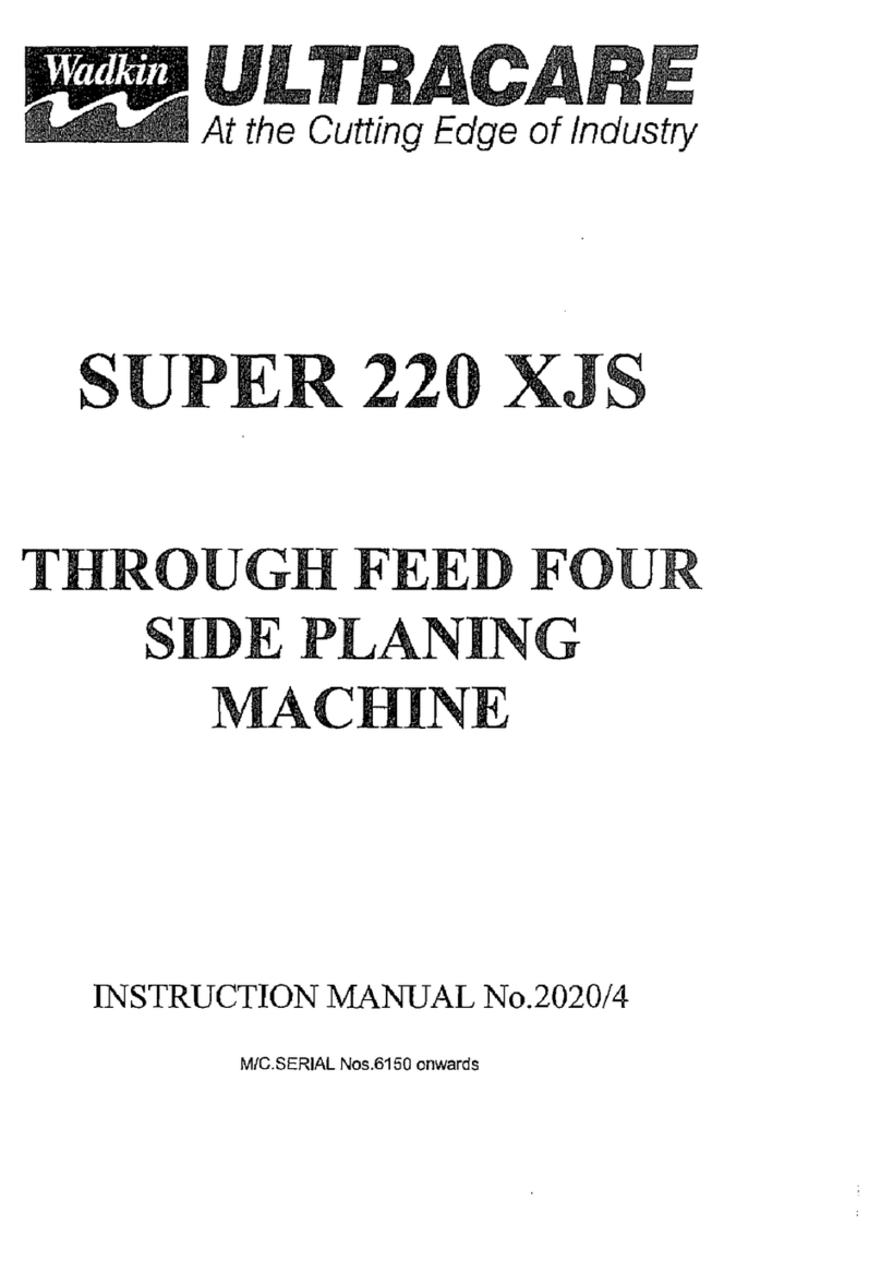 Wadkin SUPER 220 XJS instruction manual