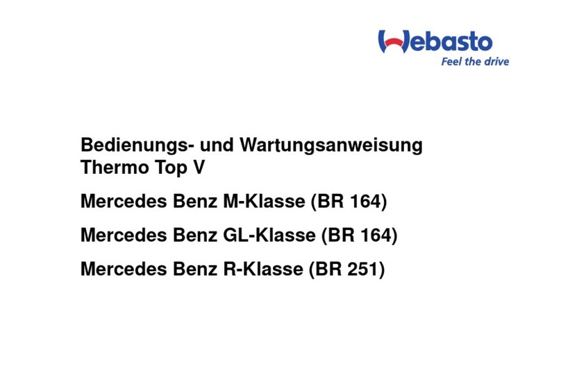 Webasto Thermo Top V Operation and maintenance instructions
