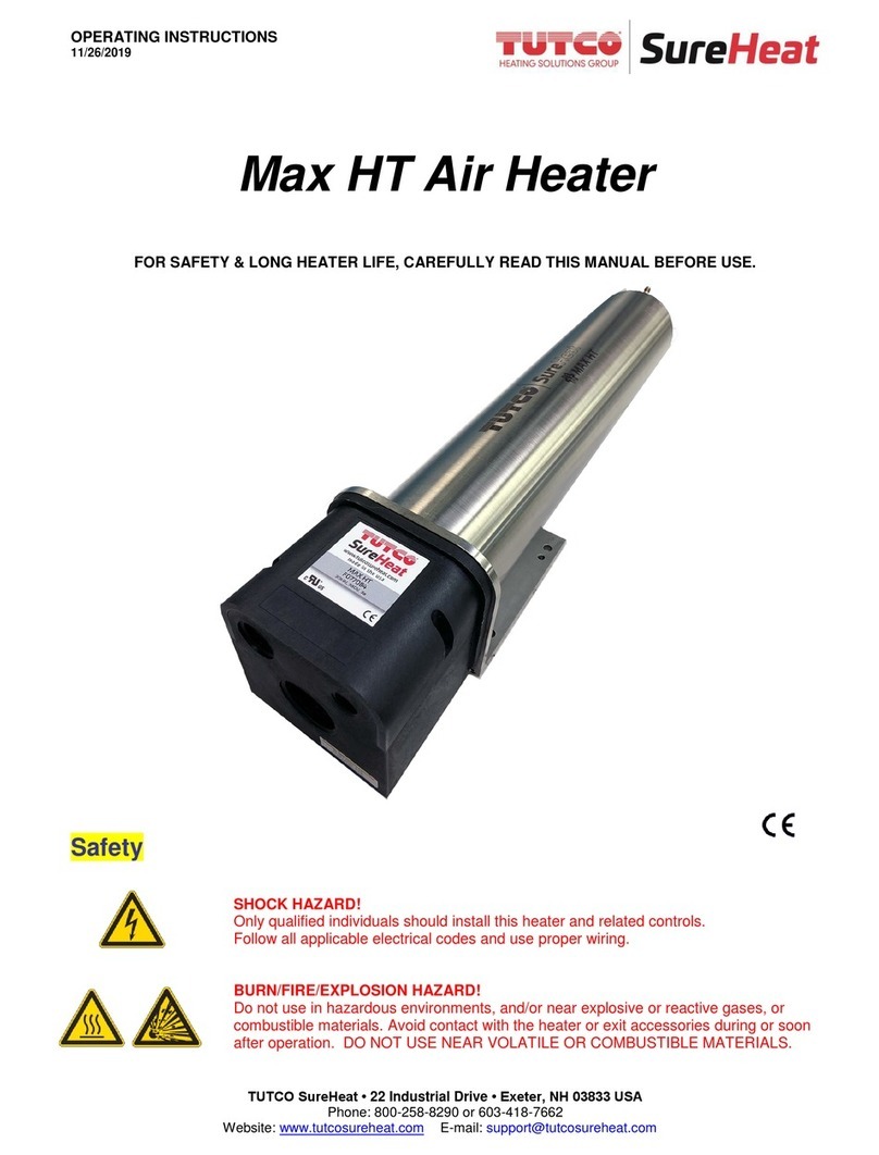 Tutco SureHeat Max HT operating instructions
