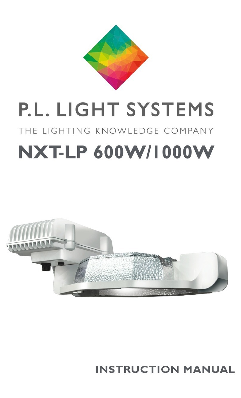 P.L.LIGHT SYSTEMS NXT-LP 600W instruction manual