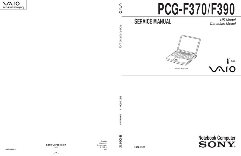 Sony VAIO PCG-F370 User manual