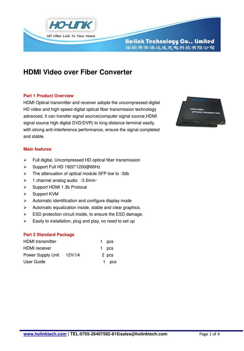 Ho-Link HL-HDMI-1V1D1A-T manual