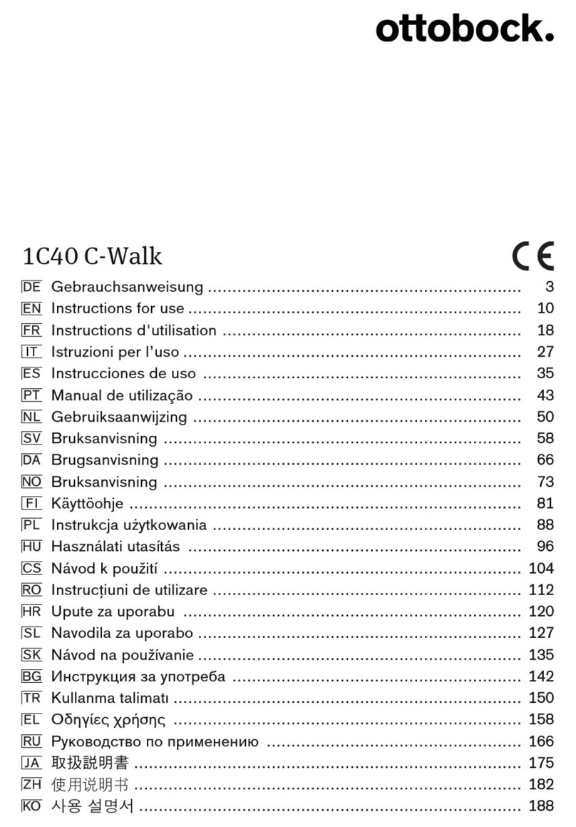 Otto Bock 1C40 C-Walk User manual Otto Bock 1C40 C-Walk User manual