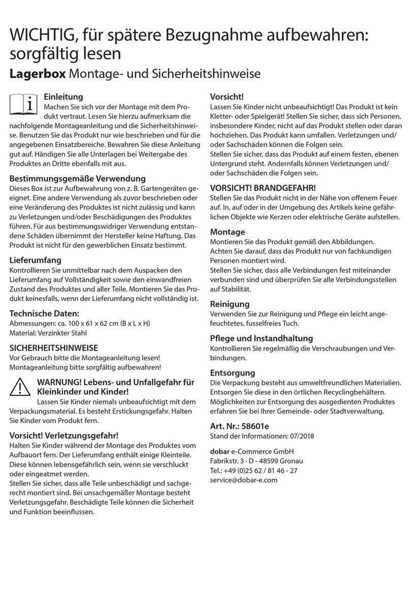dobar 58601e Assembly and safety instructions dobar 58601e Assembly and safety instructions