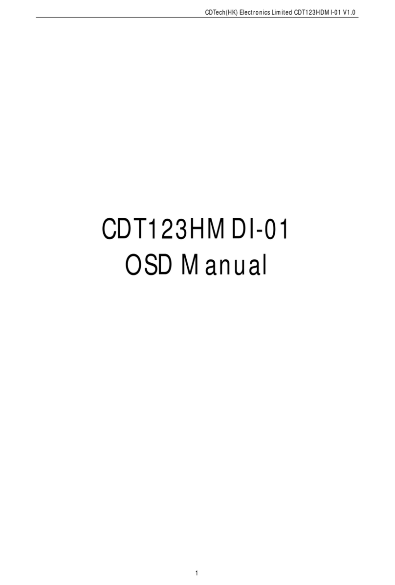 CDTech Electronics CDT123HMDI-01 Osd manual