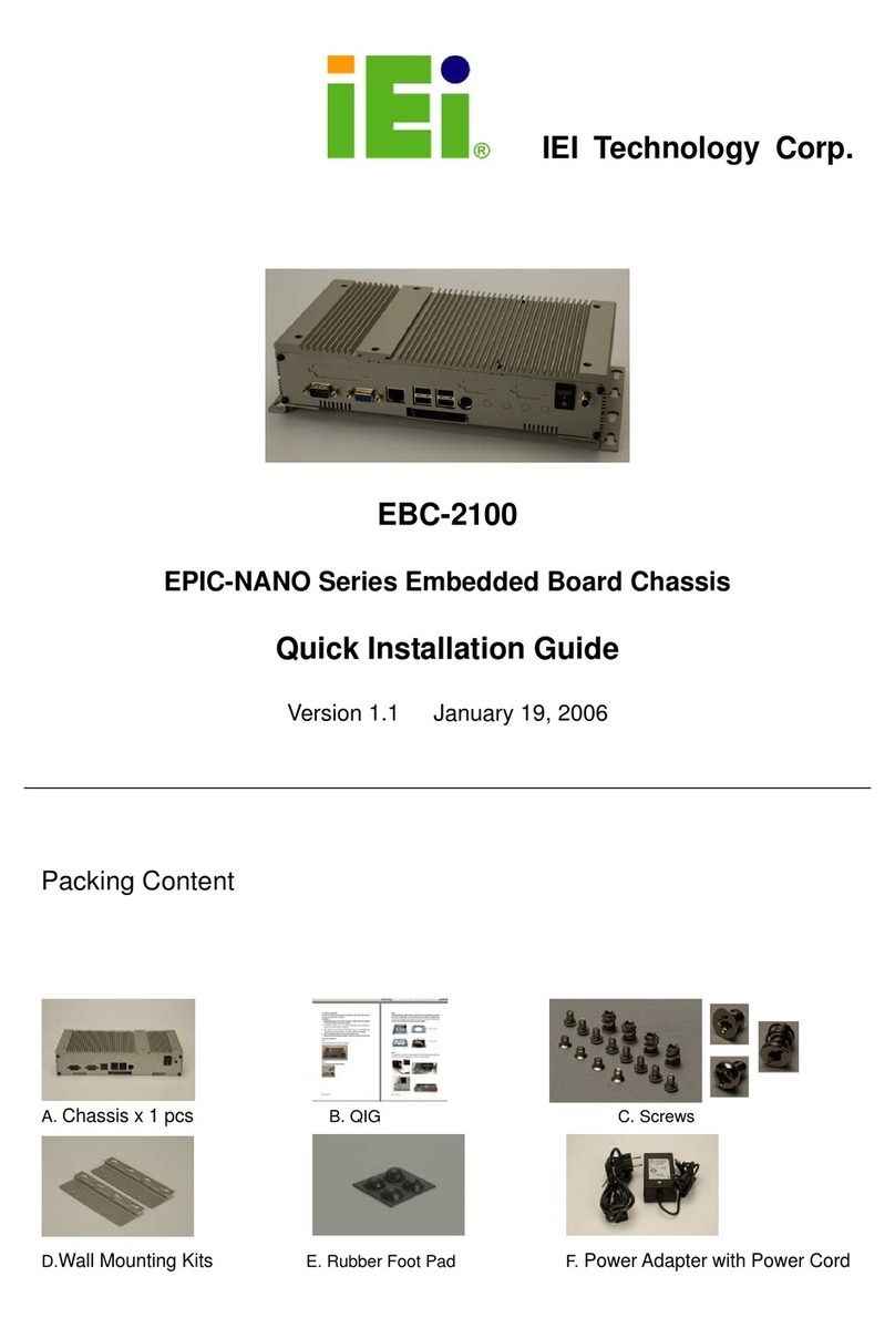 IEI Technology EPIC-NANO Series Quick installation guide