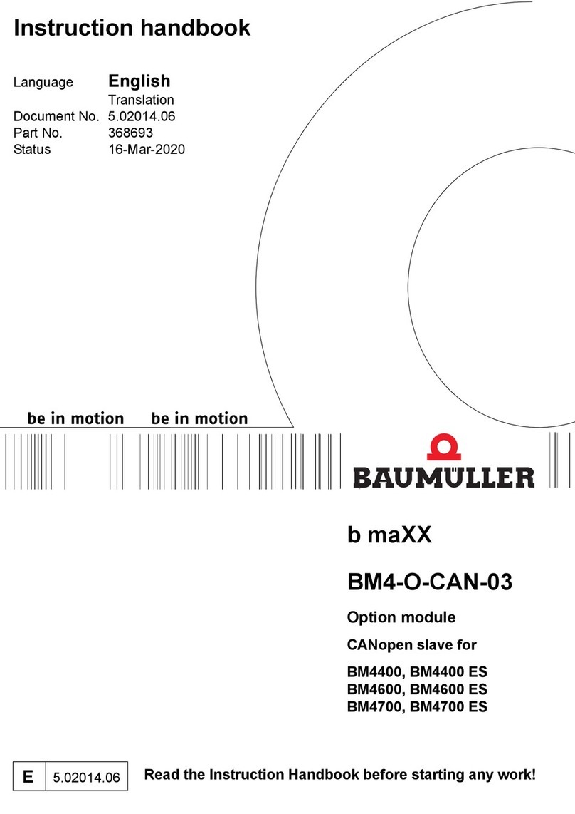 Baumuller b maXX BM4-O-CAN-03 manual&nbsp;