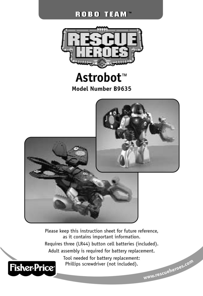 Fisher-Price Robo Team Rescue Heroes Astrobot B9635 instruction sheet