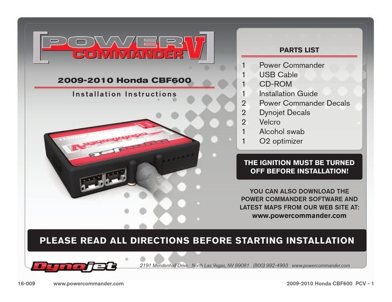 Dynojet Power commander V User manual Dynojet Power commander V User manual