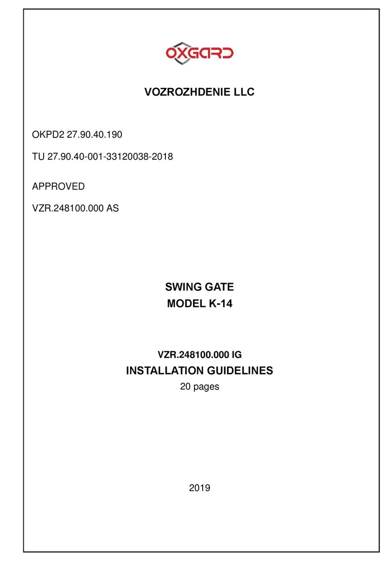 Oxgard K-14 Installation guidelines