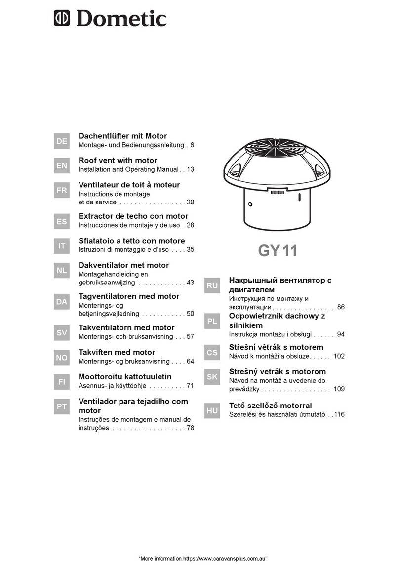 Dometic GY11 User manual