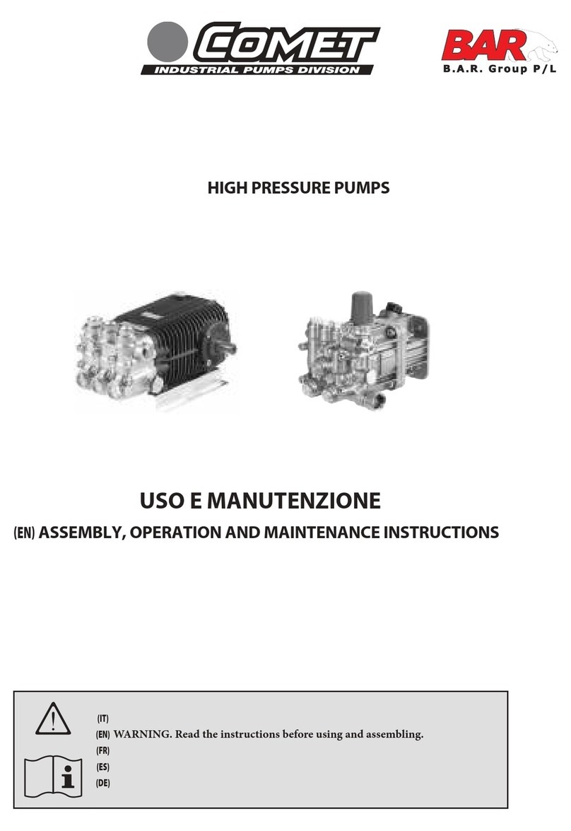 bar Comet AX Series Assembly, operation and maintenance instructions bar Comet AX Series Assembly, operation and maintenance instructions