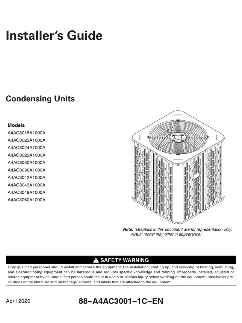 Trane A4AC3018A1000A Assembly instructions