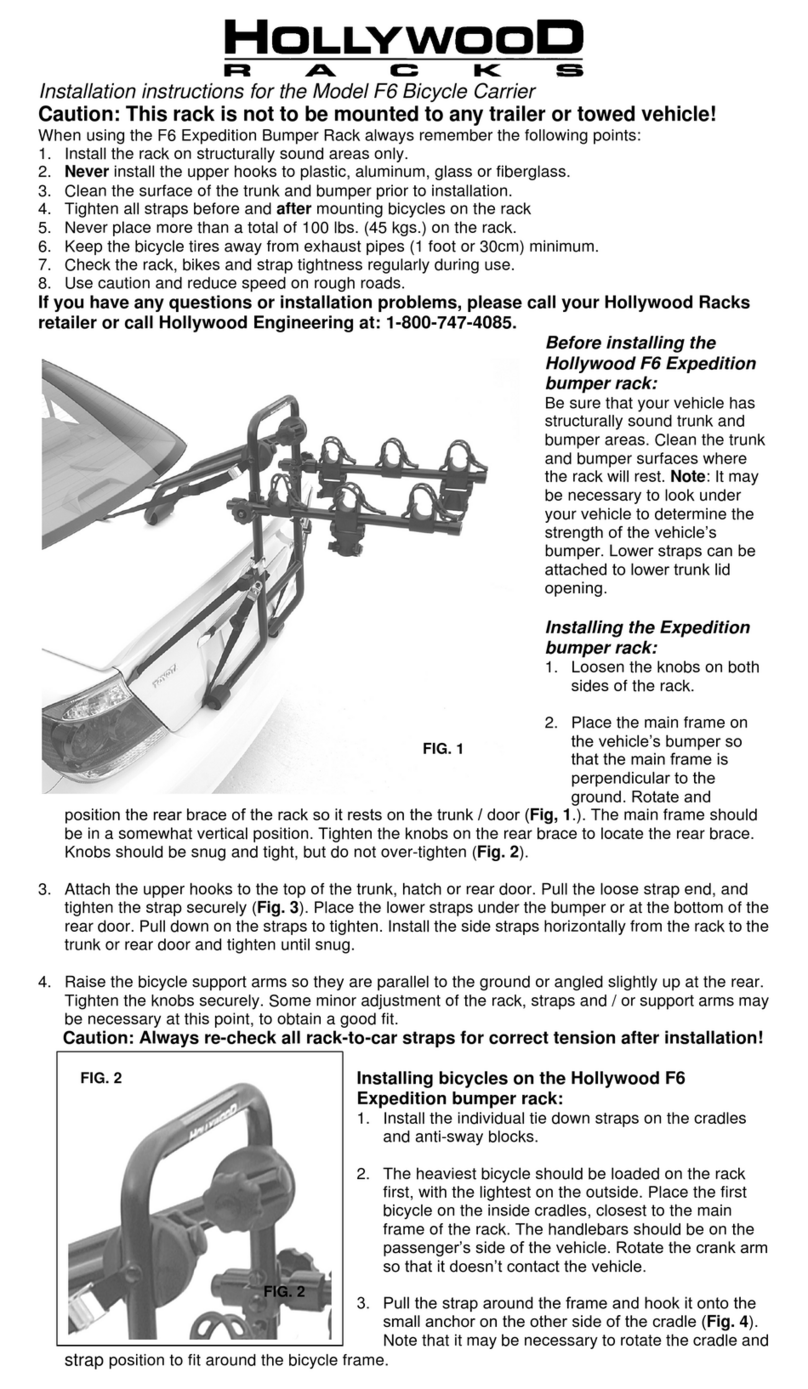 Hollywood Racks F6 installation instructions