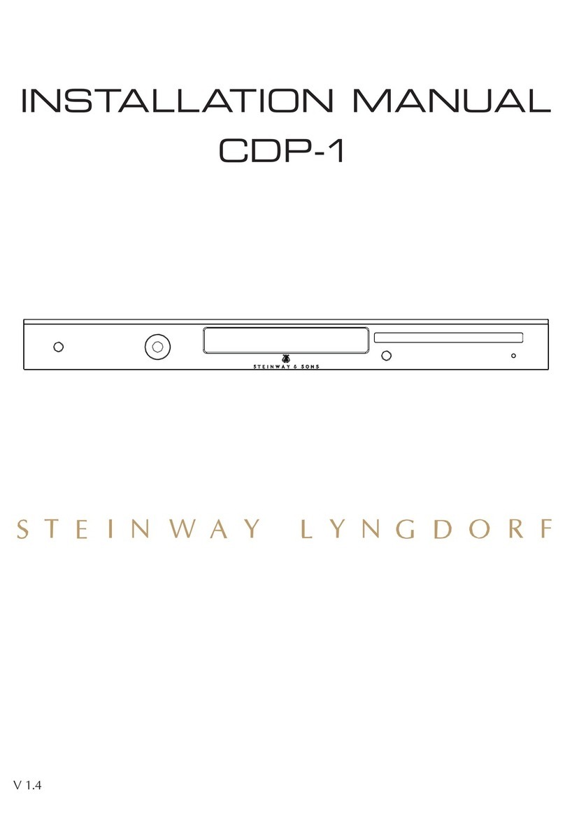 STEINWAY LYNGDORF CDP-1 installation manual