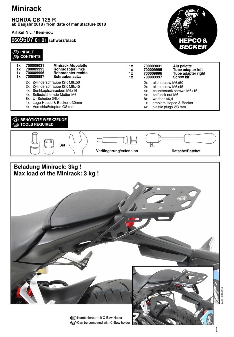 hepco & becker Minirack User manual hepco & becker Minirack User manual