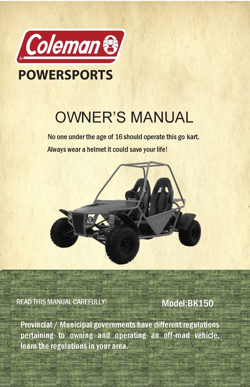 Coleman POWERSPORTS BK160 owner's manual
