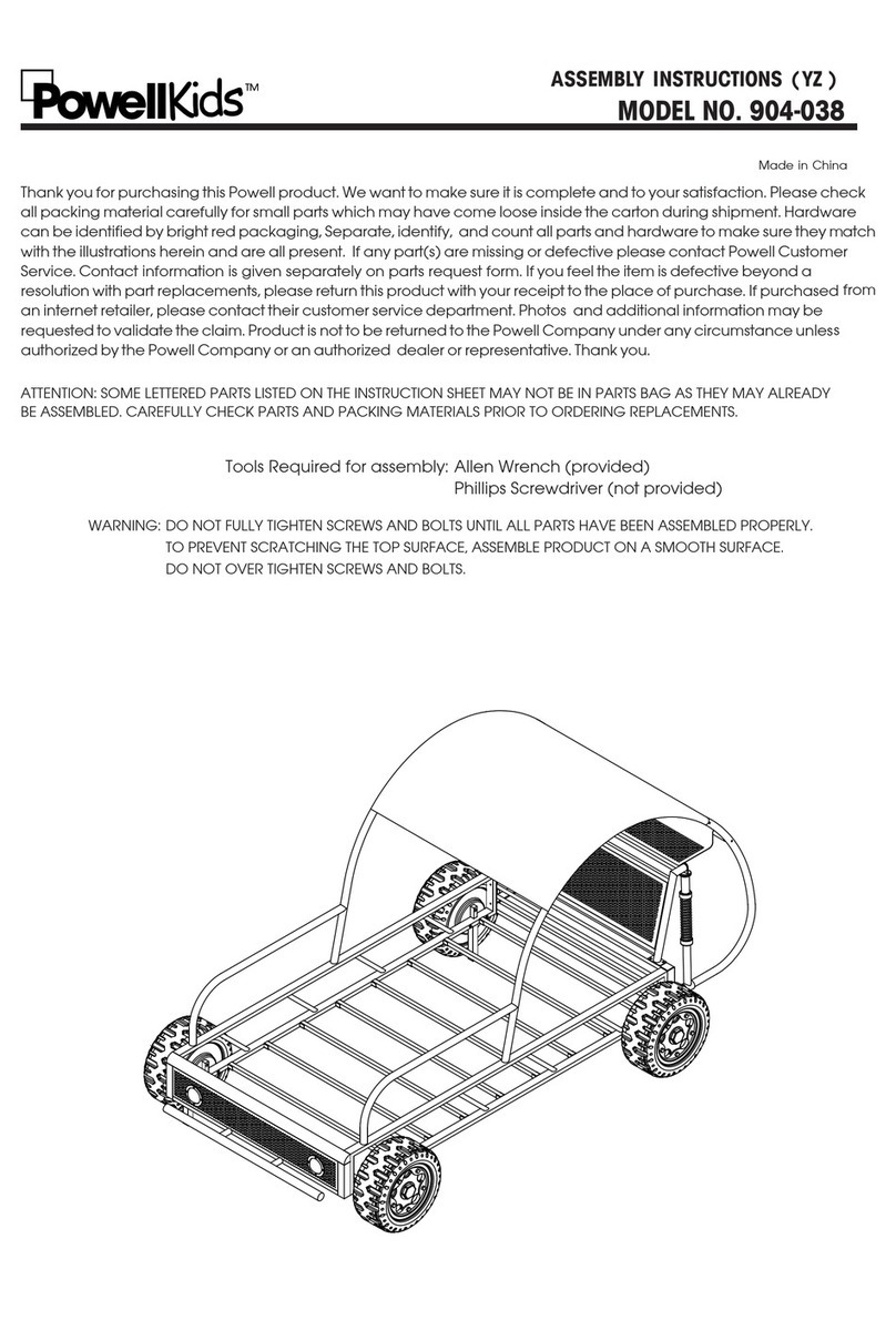 PowellKids 904-038 Assembly instructions