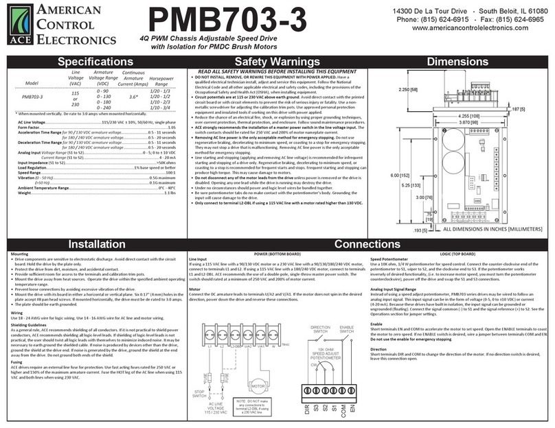 Ace PMB703-3 manual