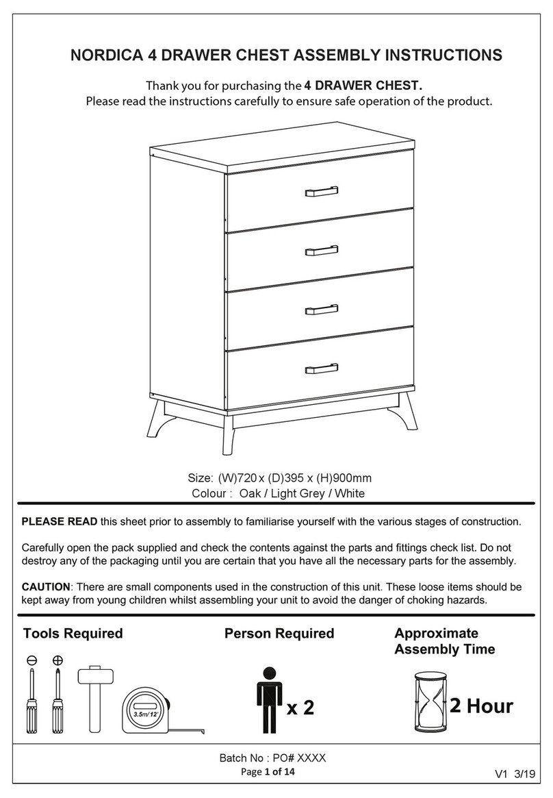 GFW NORDICA 4 DRAWER CHEST User manual GFW NORDICA 4 DRAWER CHEST User manual