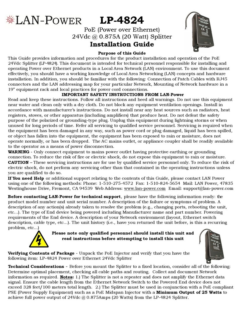 LAN Power LP-4824 installation guide