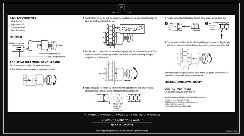 Platinum PT-AWB42BCL Quick setup guide