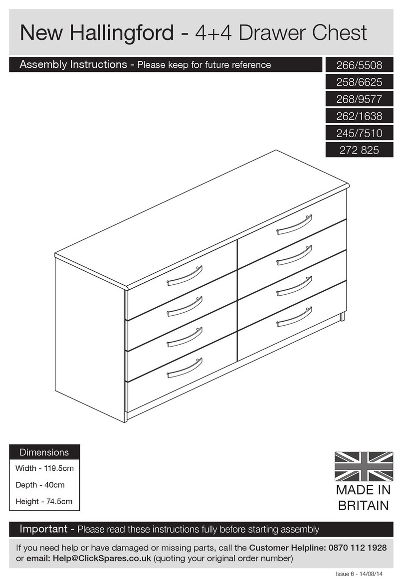 Argos New Hallingford 4+4 Drawer Chest Assembly instructions