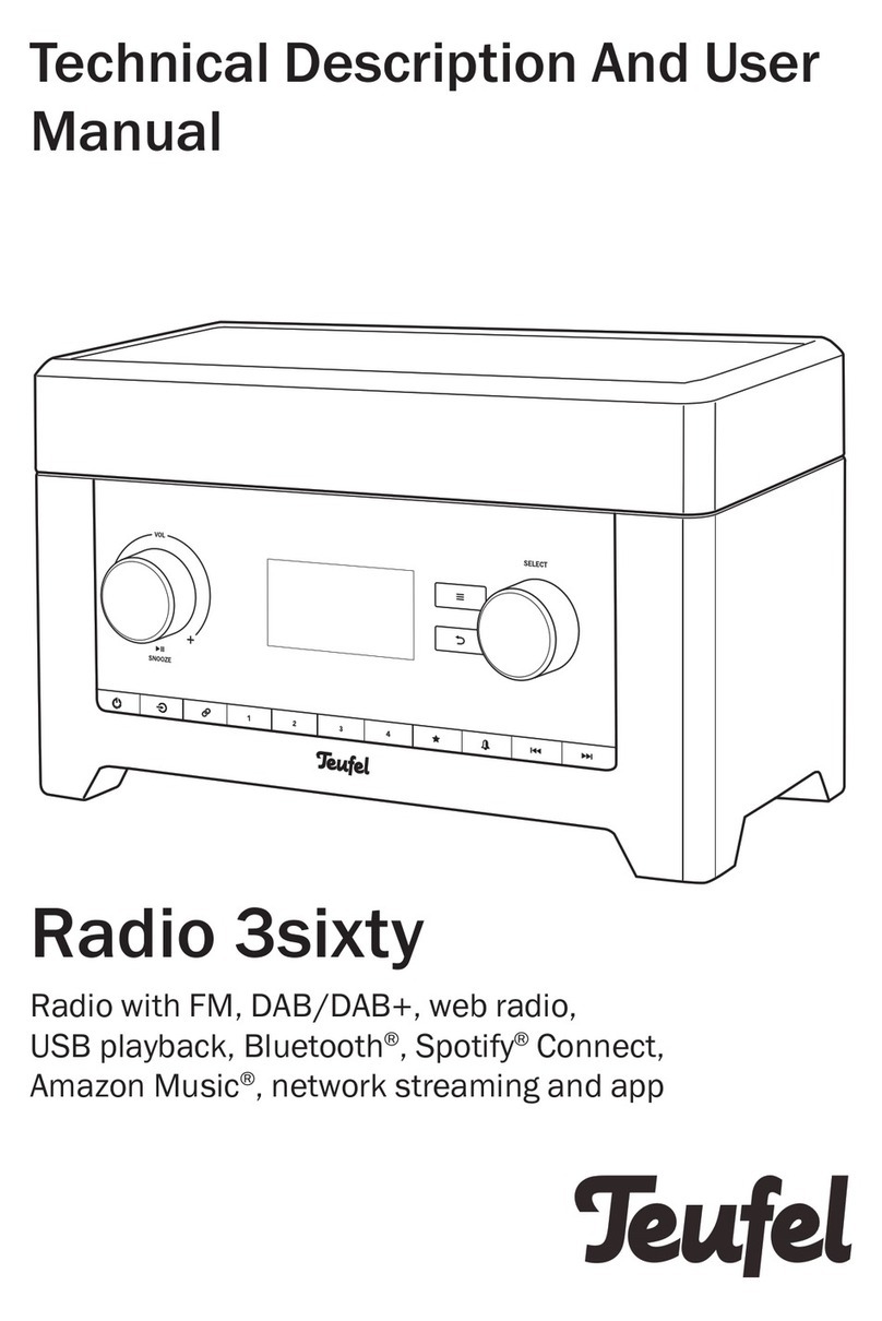Teufel Radio 3sixty Parts list manual